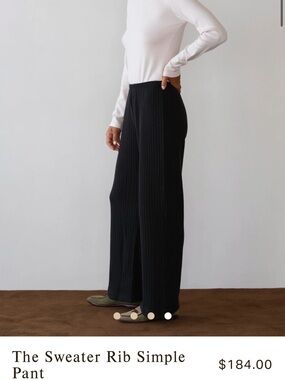 DONNI. Ribbed Wide-Leg Pants - Black